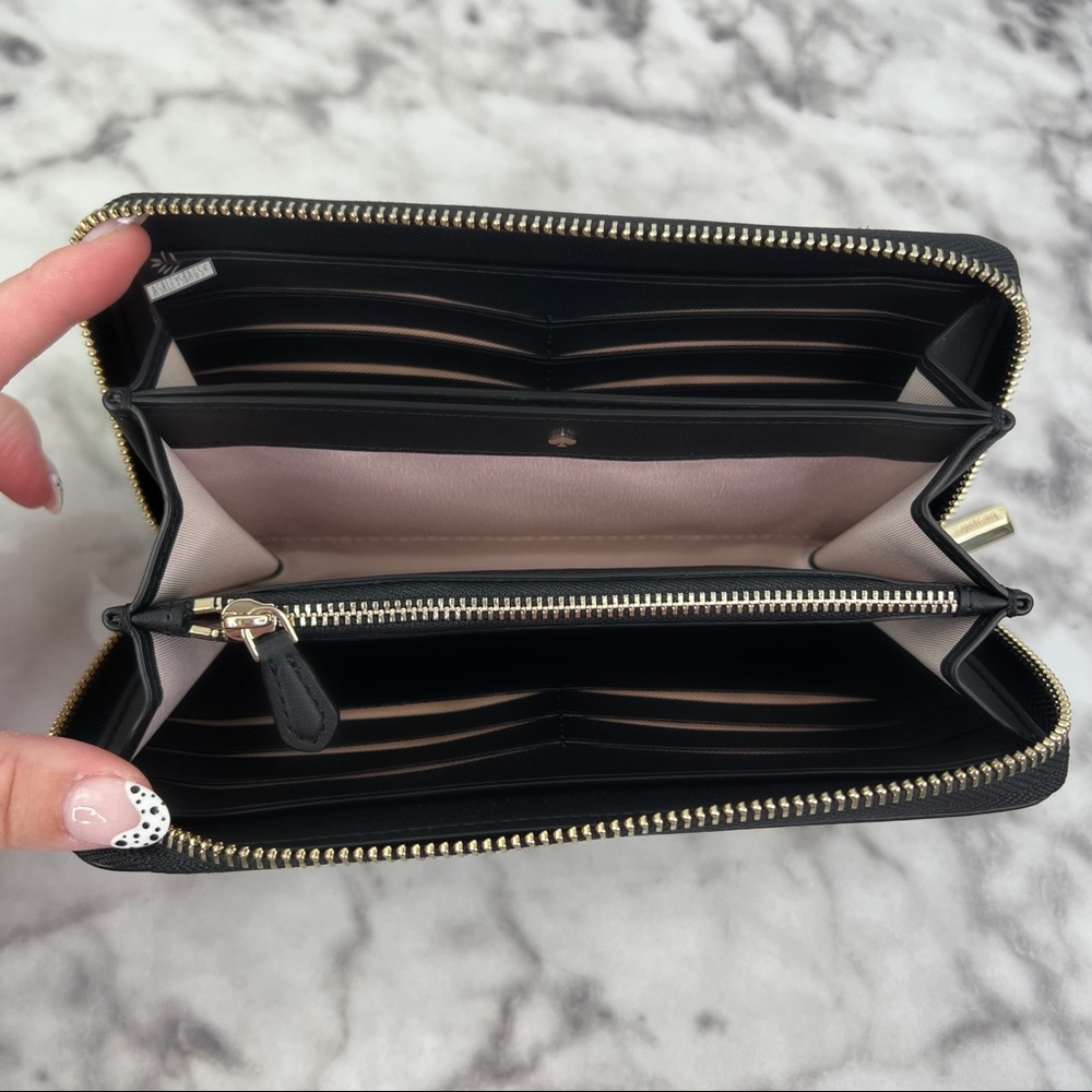 Kate Spade Pearl Embellish Large Continental Zip Around Wallet - Picture 5 of 6